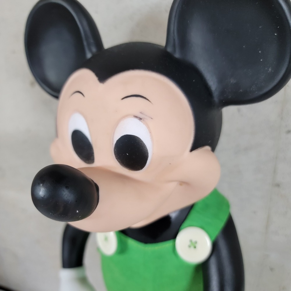 Vintage Rare 1977 Walt Disney Mickey Mouse Remco Toys Vinyl 15" Figure Overalls - Picture 10 of 16